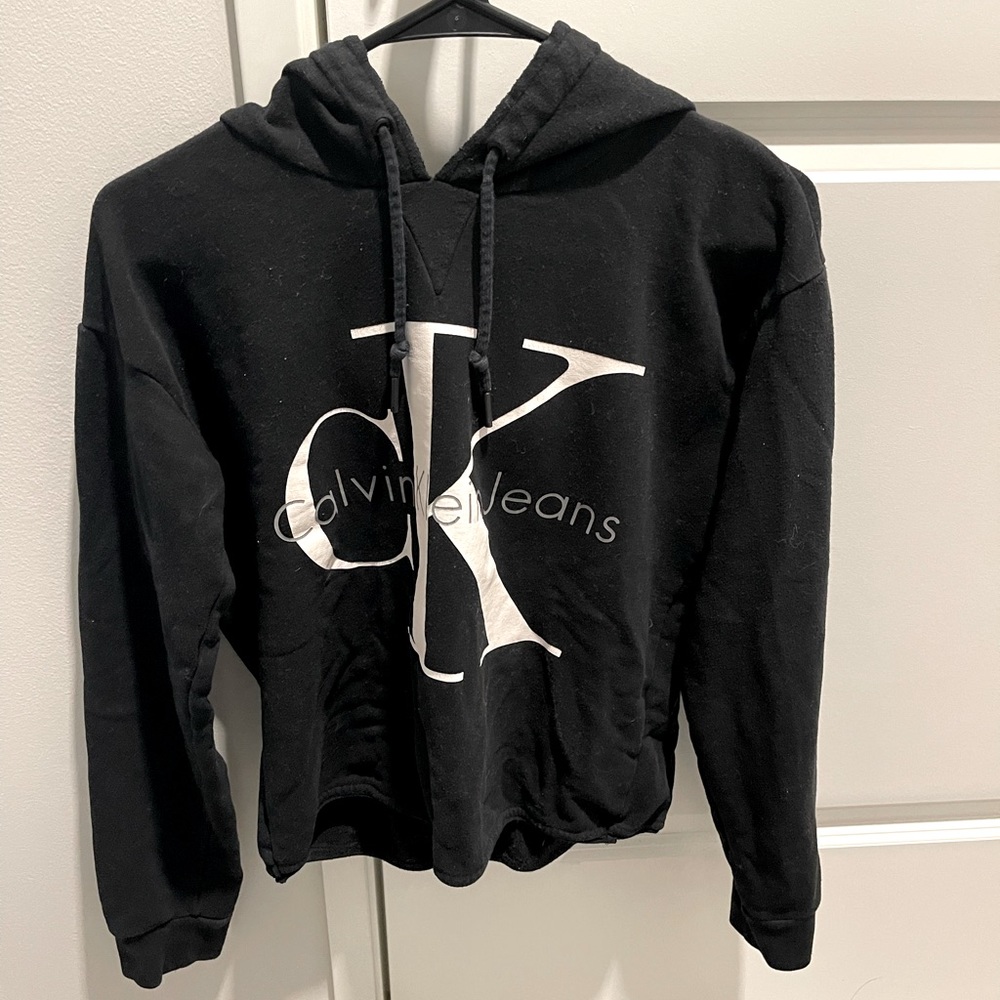 Calvin Klein Cropped Hooded Sweatshirt